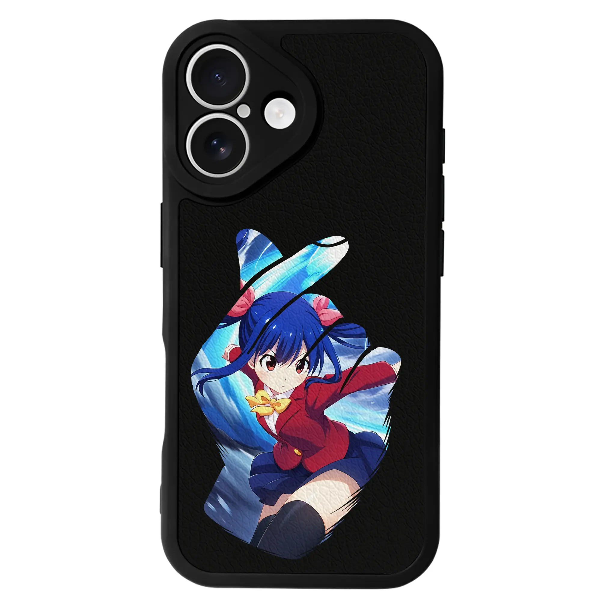 フェアリーテイル グッズ ウェンディ・マーベル - IPhone 16シリーズ対応 ・ シリコンスマホケース ・ レザー調 ・ 高精度フィット ・ 耐衝撃 ・ ワイヤレス充電対応 ・ 精密カット